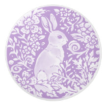 Wisteria Purple Bunny Rabbit Woodland Floral