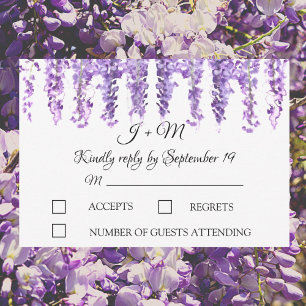 Wisteria Purple Floral Floral Flores Elegante RSVP