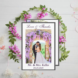 Wisteria Roxo Pensava Cartões de agradecimentos De