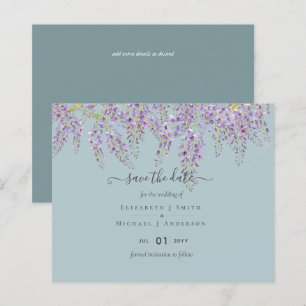 Wisteria Save Dates Dusty Sage - Orçamento de Cas