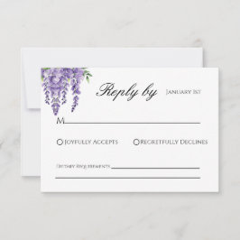 Wisteria Wedding RSVP Card