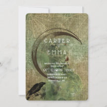 Witch Wicca Spells e Webs Convite para Casamento