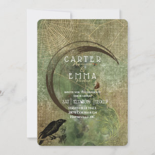 Witch Wicca Spells e Webs Convite para Casamento
