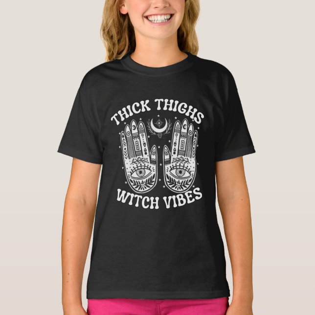 Witchy Outubro Vibes T-shirt Halloween Tee (Frente)