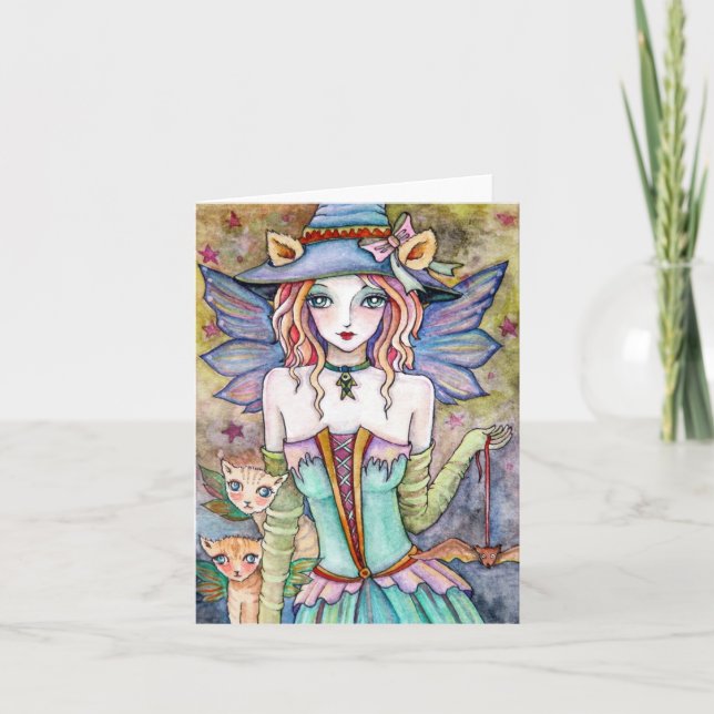 Witty Kitty Cat Bat * Night Walkers * Cartão de Va (Frente)