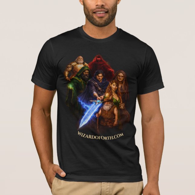 Wizard of Orth – Heroes & Villains Fantasy T-Shirt (Frente)