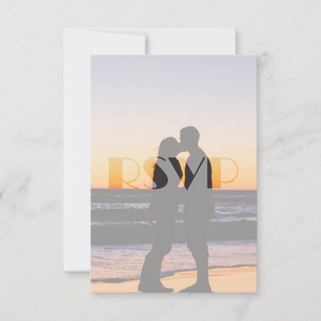 Wo Do - Casamento Romântico de Praia - RSVP (Frente)