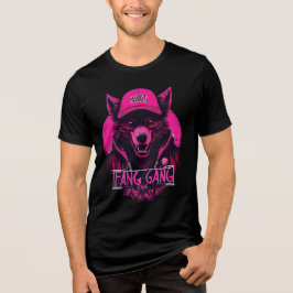 Woalf Fang Gang: Design de Camisas de T Negrito e 