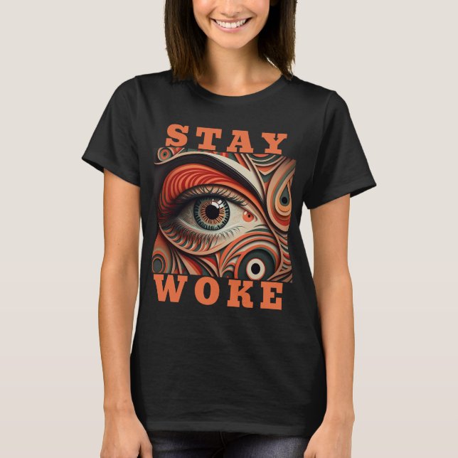 WOKE "Keep Woke" Camisa Política (Frente)