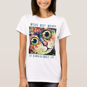 Woke não esquisito Kamala Cat T-Shirt