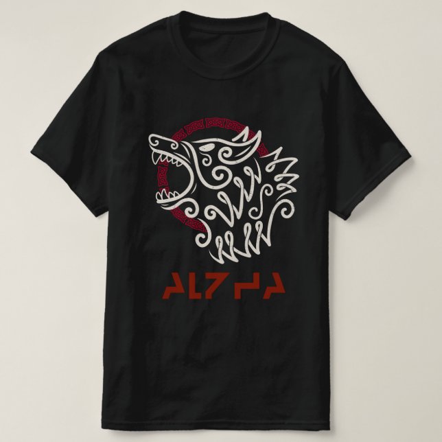 Wolf Alfa da Camisa T (Frente do Design)