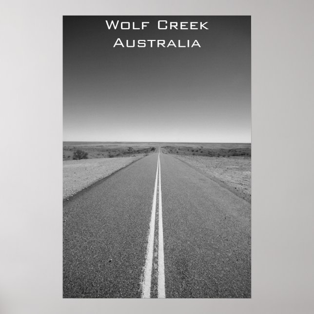 Wolf Creek Austrália - Preto e Branco - Poster (Frente)