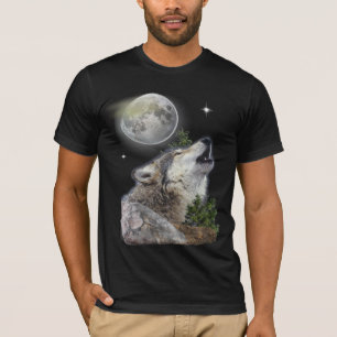 Wolf e Lua T-Shirt