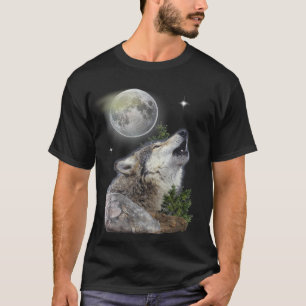 Wolf e Lua T-Shirt