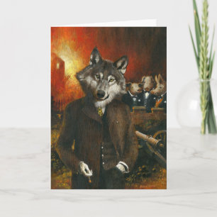 Wolf E O Cartão De Saudação Dos Três Suínos