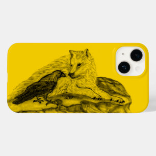 Wolf e Raven design preto e amarelo