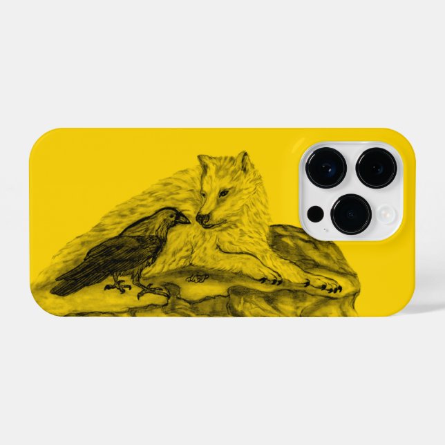 Wolf e Raven design preto e amarelo (Verso Horizontal)