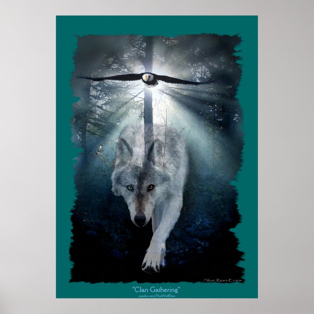 Wolf & Eagle Clan reunindo Poster de Arte da Vida  (Frente)