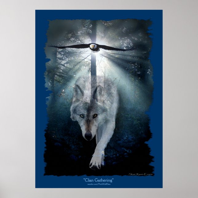 Wolf & Eagle Clan reunindo Poster de Arte da Vida  (Frente)