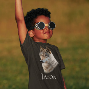 Wolf Forest Head Art Personalizado T-Shirt