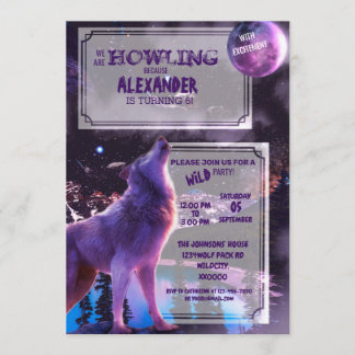 Wolf Howling | Convite para o Halloween de Anivers
