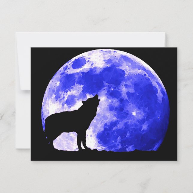 Wolf Howling na Lua (Frente)