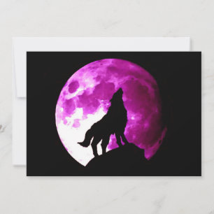 Wolf Howling no convite à lua