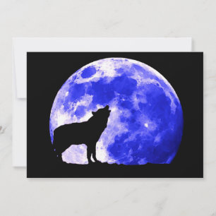 Wolf Howling no convite à lua