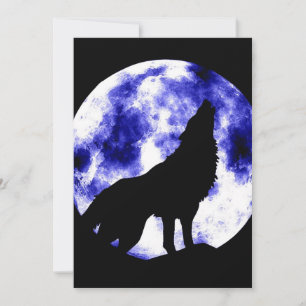 Wolf Howling no convite à lua