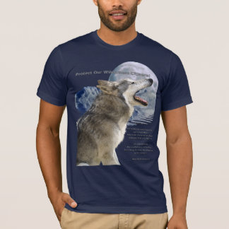 WOLF, Lua, Montanhas e Poem T-Shirt