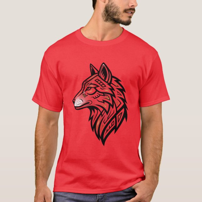 wolf minimalist T-Shirt (Frente)