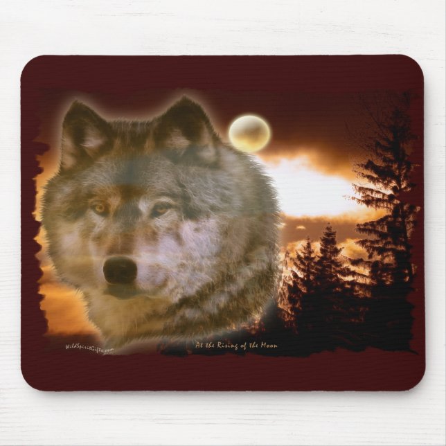 Wolf & Moon Mousepad (Frente)