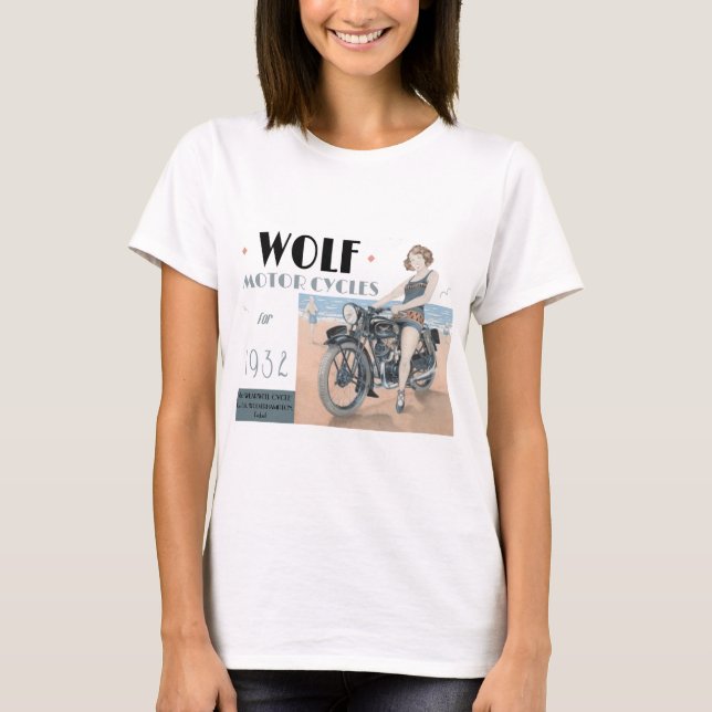 Wolf Motorcycle T-Shirt (Frente)