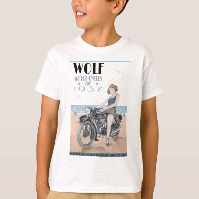 Wolf Motorcycle T-Shirt (Frente)