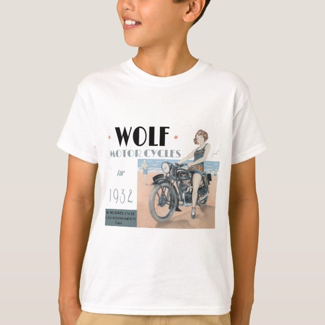 Wolf Motorcycle T-Shirt (Frente)
