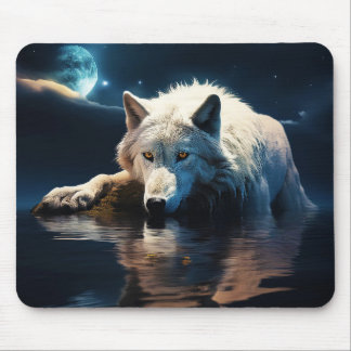 Wolf Mousepad Branco