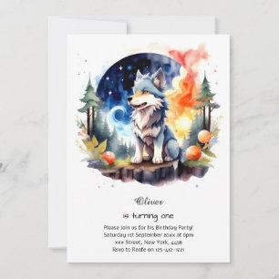 Wolf Primeiro Convite de Aniversário