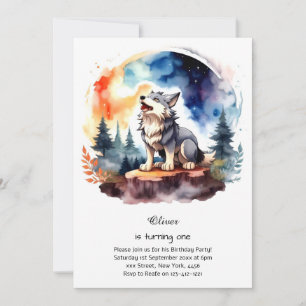 Wolf Primeiro Convite de Aniversário