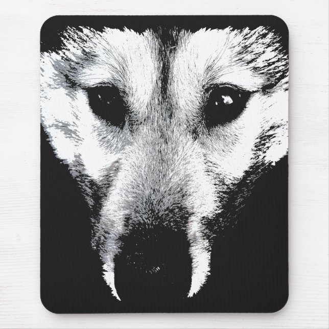 Wolf Pup Mousepad Gifts Malamute Rouco Cães (Frente)
