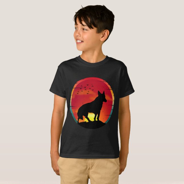 Wolf Vintage Sunset T-Shirt (Frente Completa)