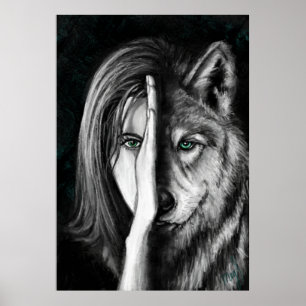 Wolf Woman - Emotion Poster Impressão - Pintura