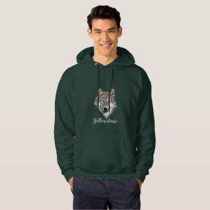 Wolf Yellowstone Wolf, um suéter de capuz com cap