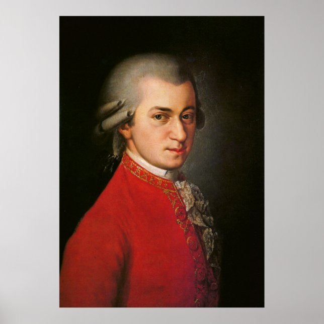 Wolfgang Amadeus Mozart Poster (Frente)