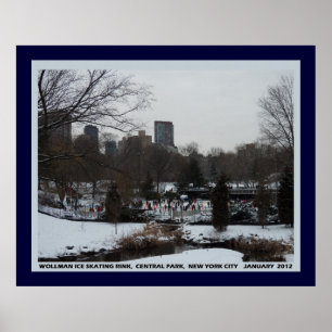 Wollman Ice Skating Rink, Central Park NYC Poster