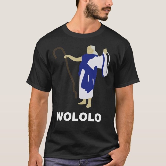 Wololo (Azul) Clássico T-Shirt (Frente)
