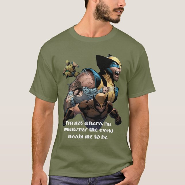 Wolverine Hero Cotação T-Shirt (Frente)