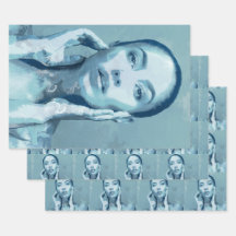 "Woman in Blue" Cadeaupapier Vellen Set