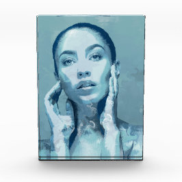 "Woman in Blue" Premium Canvas