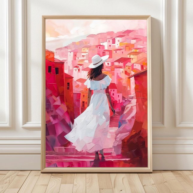 Woman Oil Painting Impasto Print, Women Poster (Criador carregado)