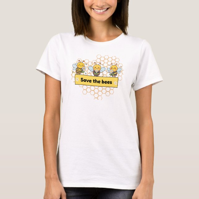Woman T-Shirt - Save the bees (Frente)